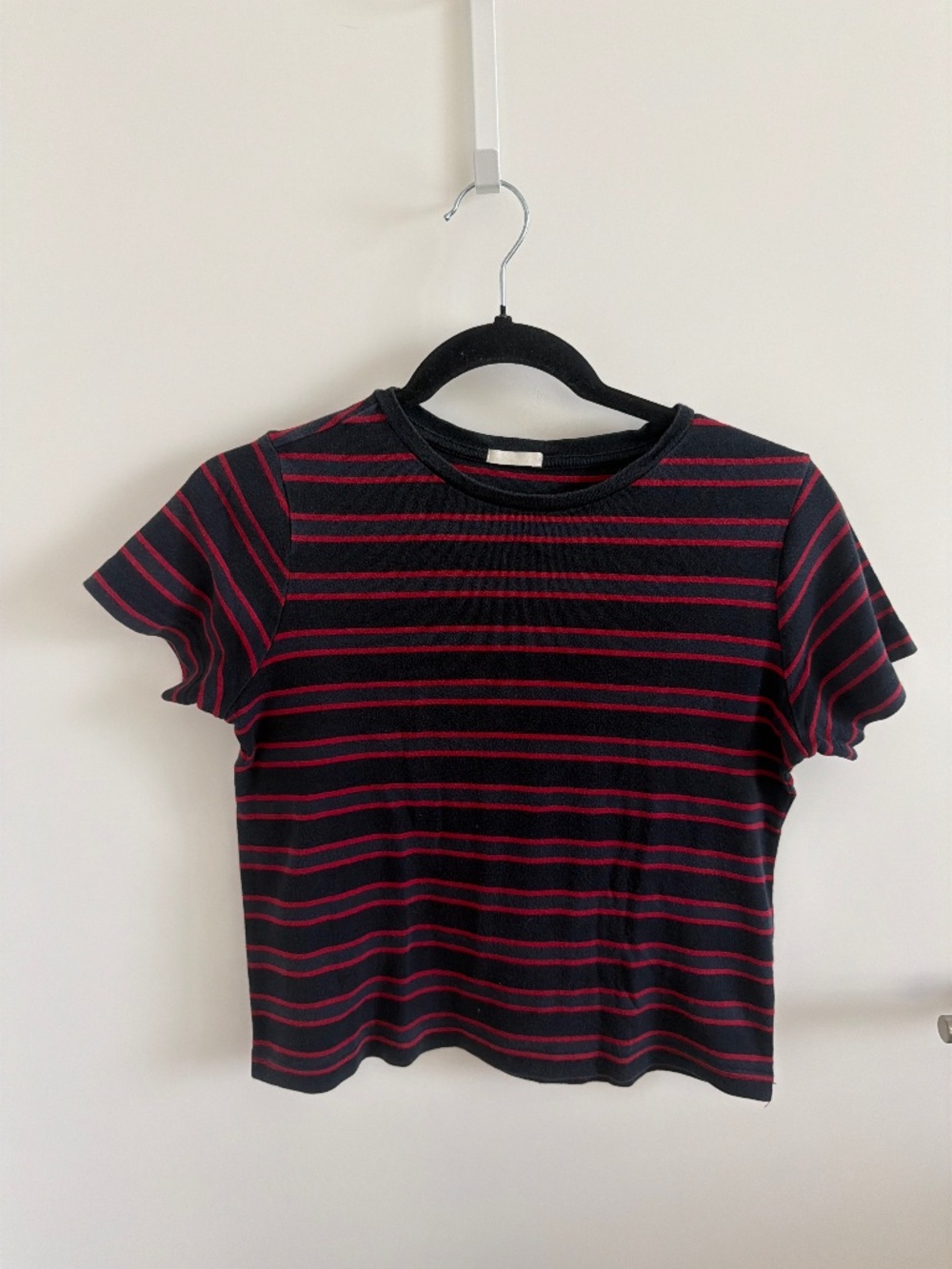 GU Striped Cotton Short Sleeve Shirt Size M